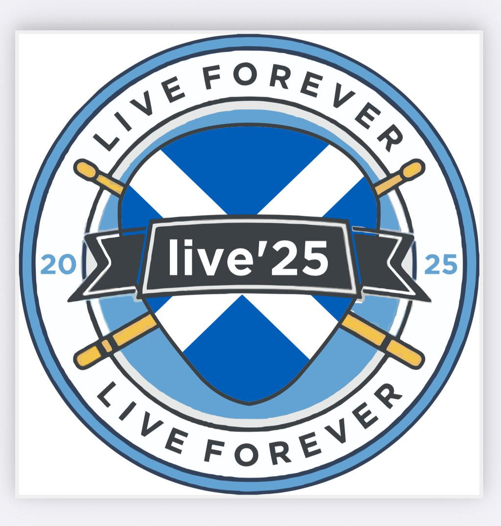 Oasis Inspired LIVE 25' Football Shirt Sky Blue IN STOCK IMMEDIATE DESPATCH