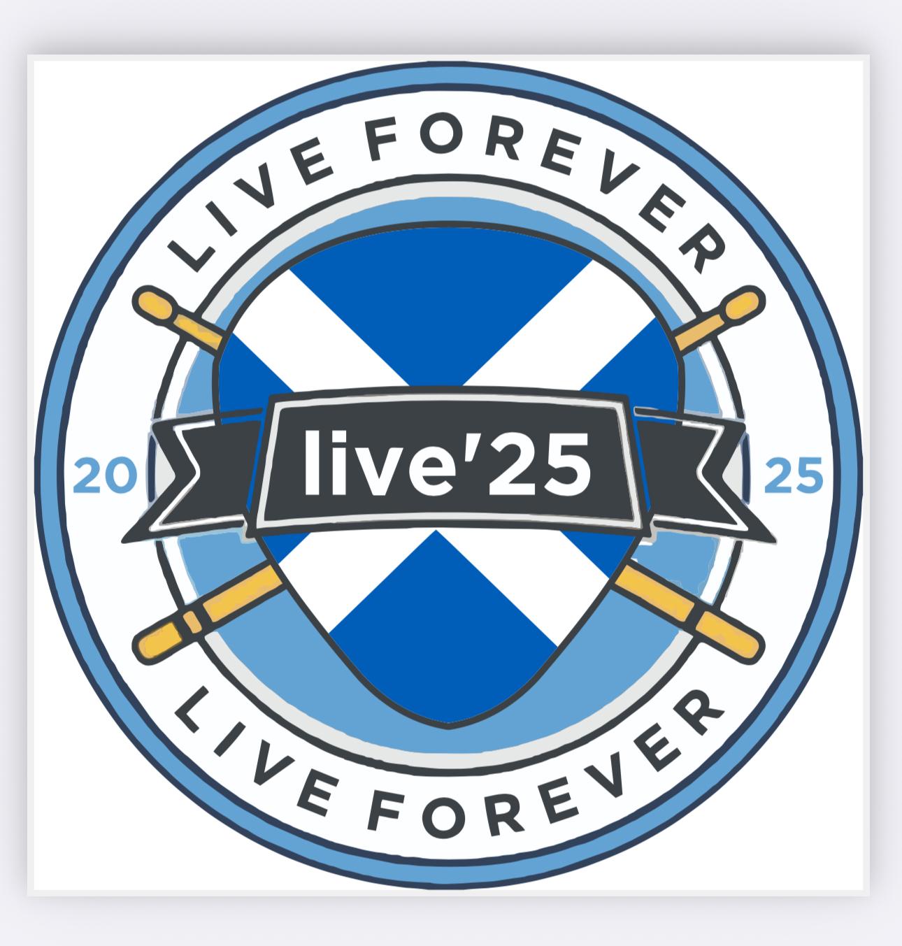 Oasis Inspired LIVE 25' Football Shirt Sky Blue IN STOCK IMMEDIATE DESPATCH