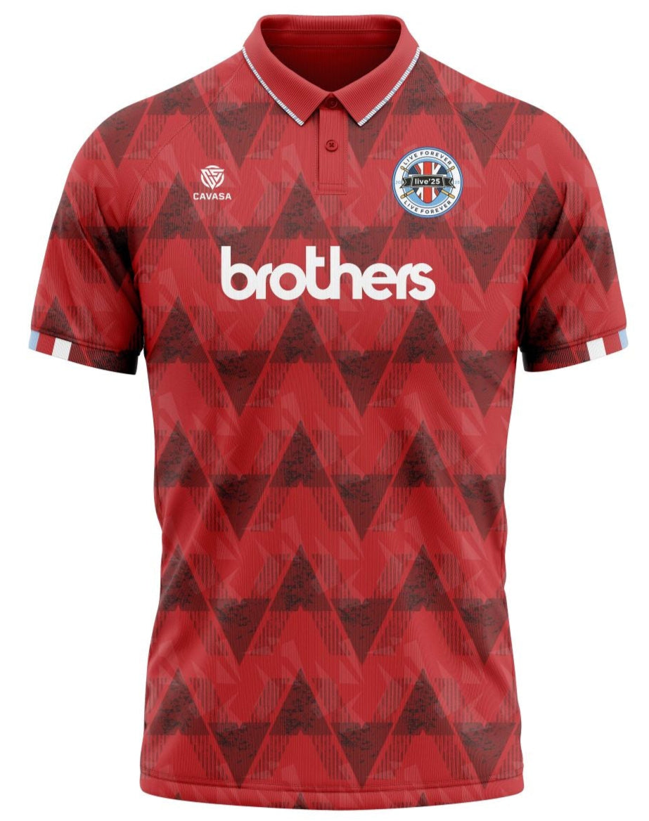 Oasis Inspired LIVE 25' Football Shirt Red @OASISMANIA