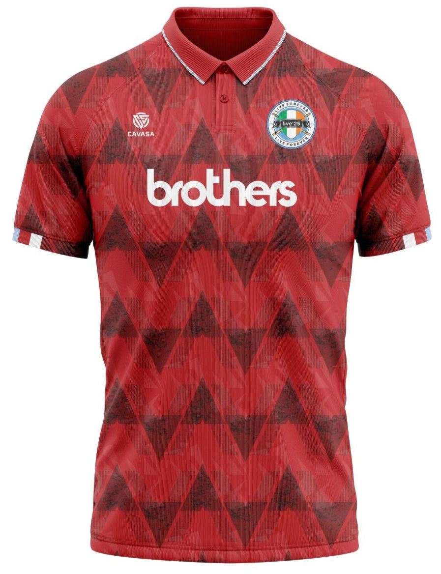 Oasis Inspired LIVE 25' Football Shirt Red @OASISMANIA