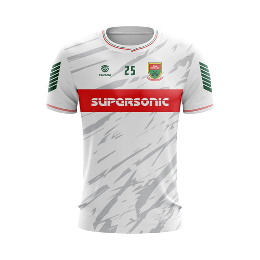 Oasis Inspired MAYO “Live Forever” GAA Shirt White @OASISMANIA