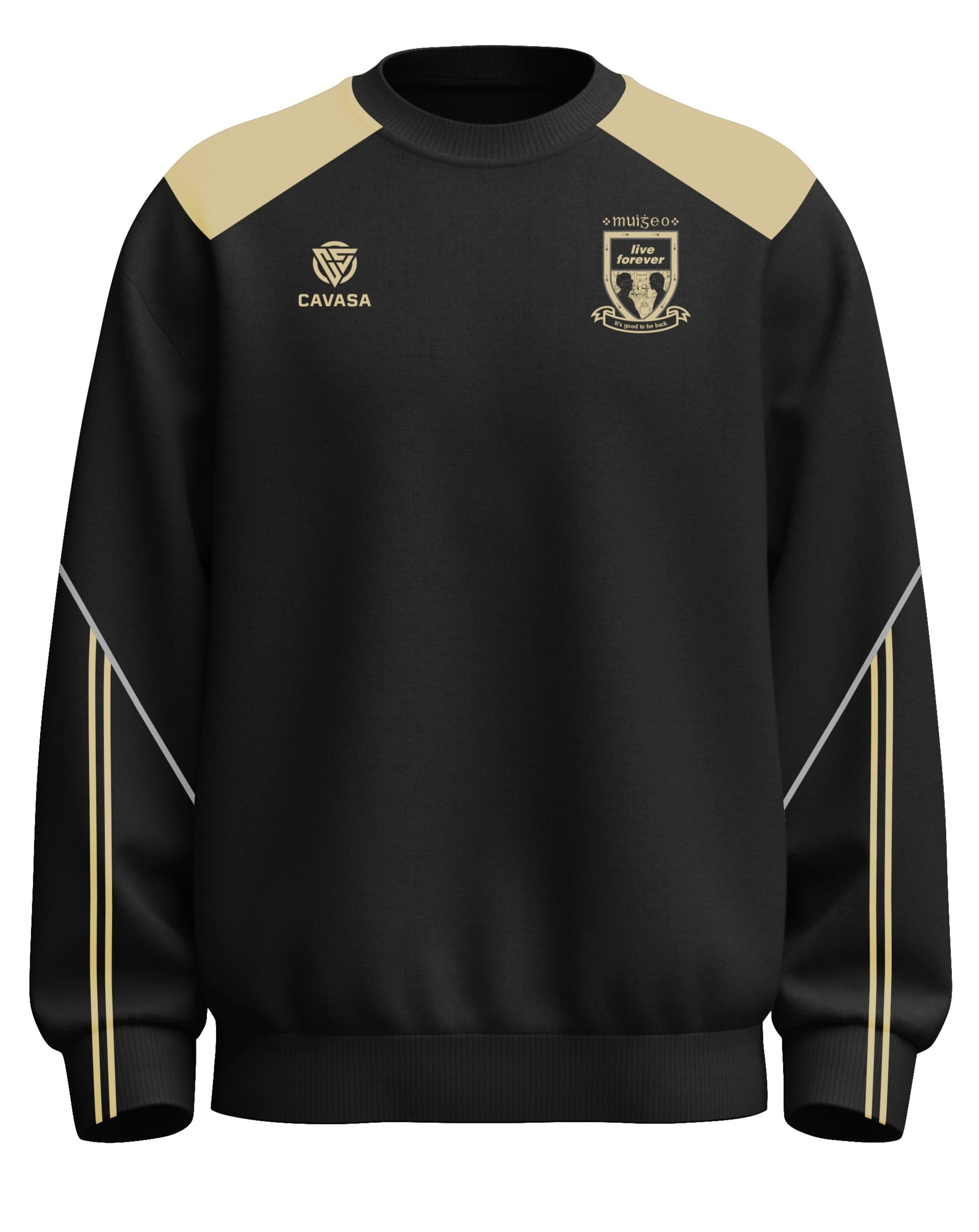 Oasis MANIA Inspired  MAYO BLACK/GOLD “Live Forever” Sweatshirt