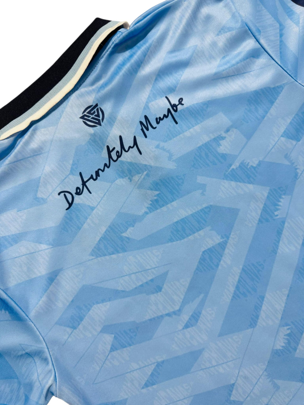 Oasis Inspired LIVE 25' Football Shirt Sky Blue IN STOCK IMMEDIATE DESPATCH