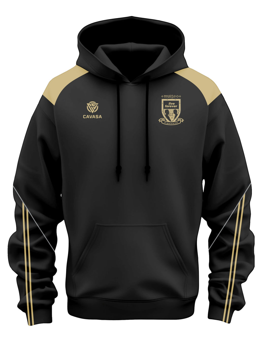 Oasis Inspired  MAYO BLACK/GOLD “Live Forever” Hoodie