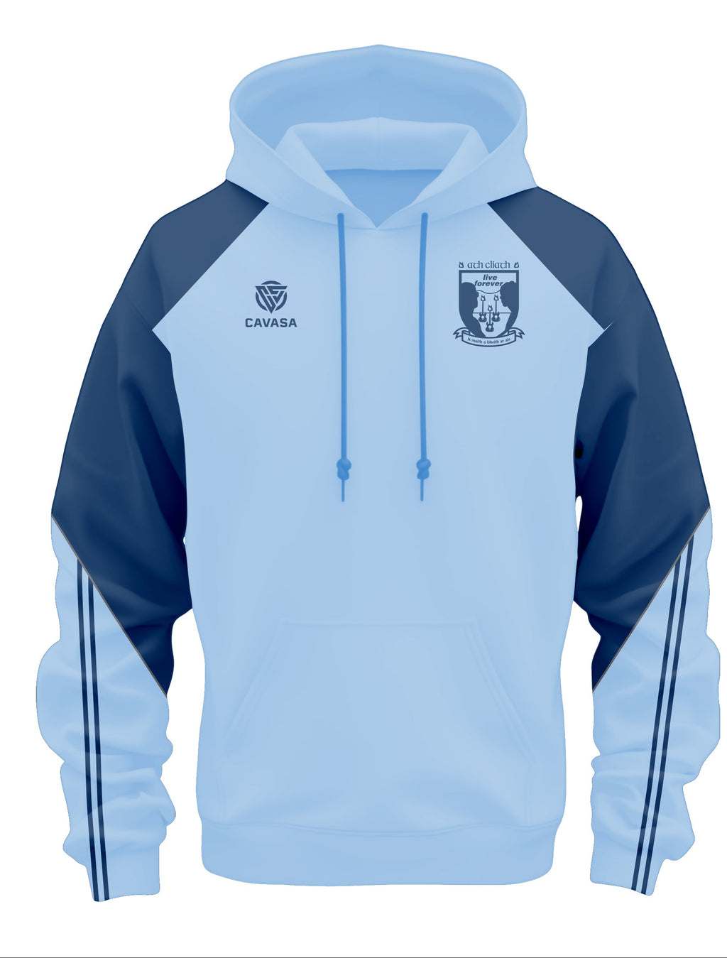 Oasis Inspired DUBLIN Sky Blue “Live Forever” Hoodie
