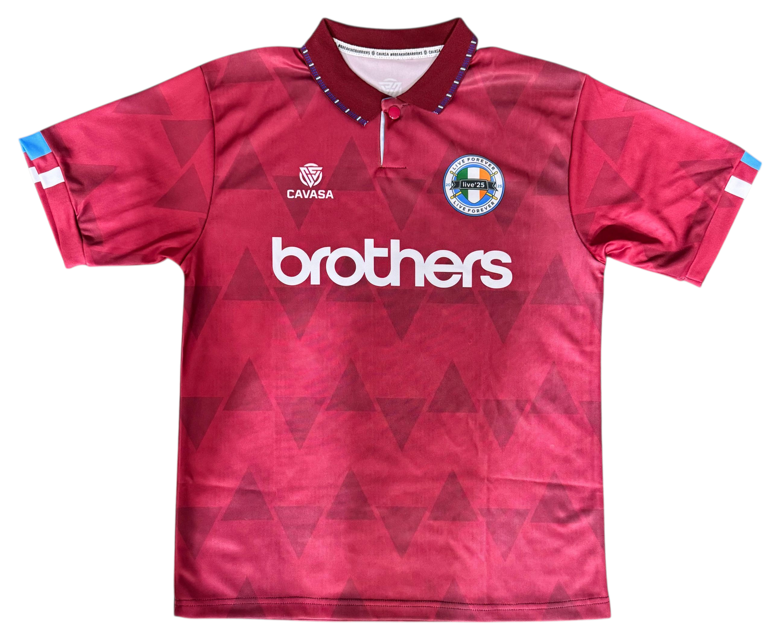 Oasis Inspired LIVE 25' Football Shirt Red IN STOCK IMMEDIATE DESPATCH