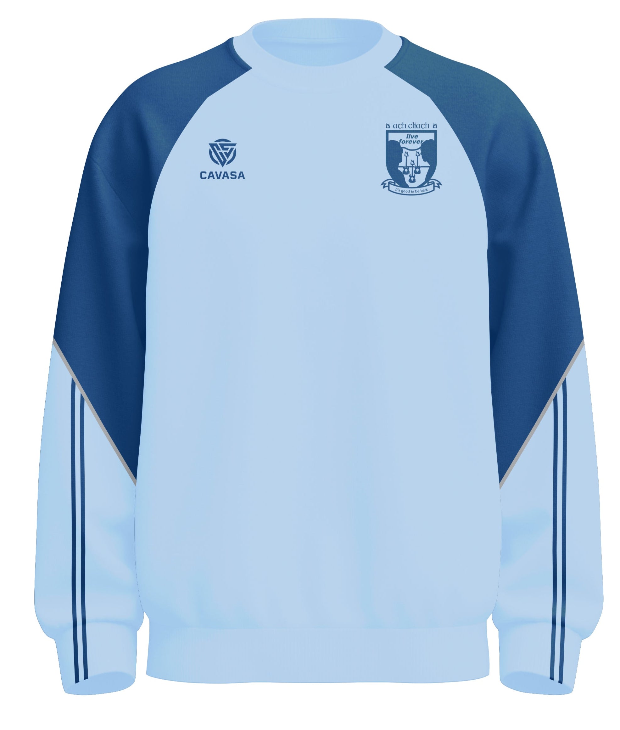 Oasis Inspired MANIA DUBLIN Sky Blue “Live Forever” Sweatshirt