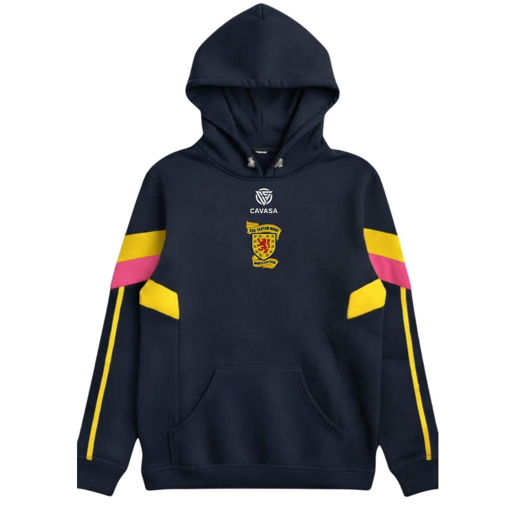 Tartan Army Retro 90s Inspired Yellow/Pink Hoodie