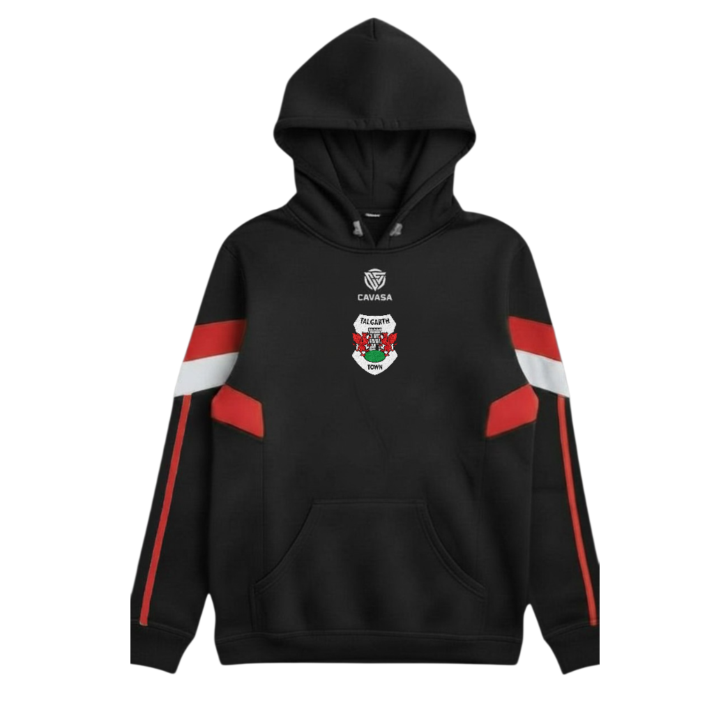Talgarth Town Black Retro Hoodie