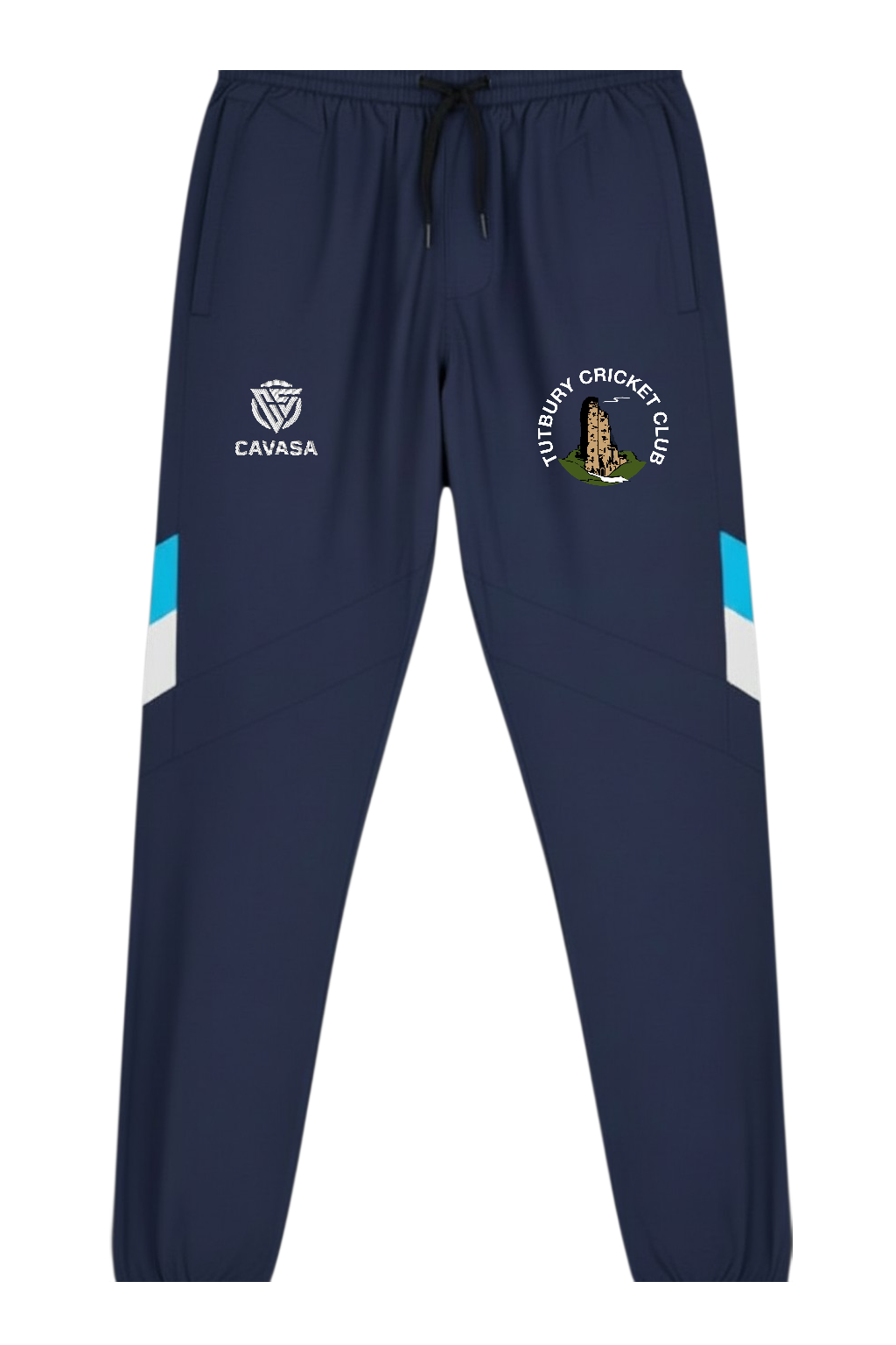Tutbury Cricket Club Navy/Sky Blue Track Bottoms