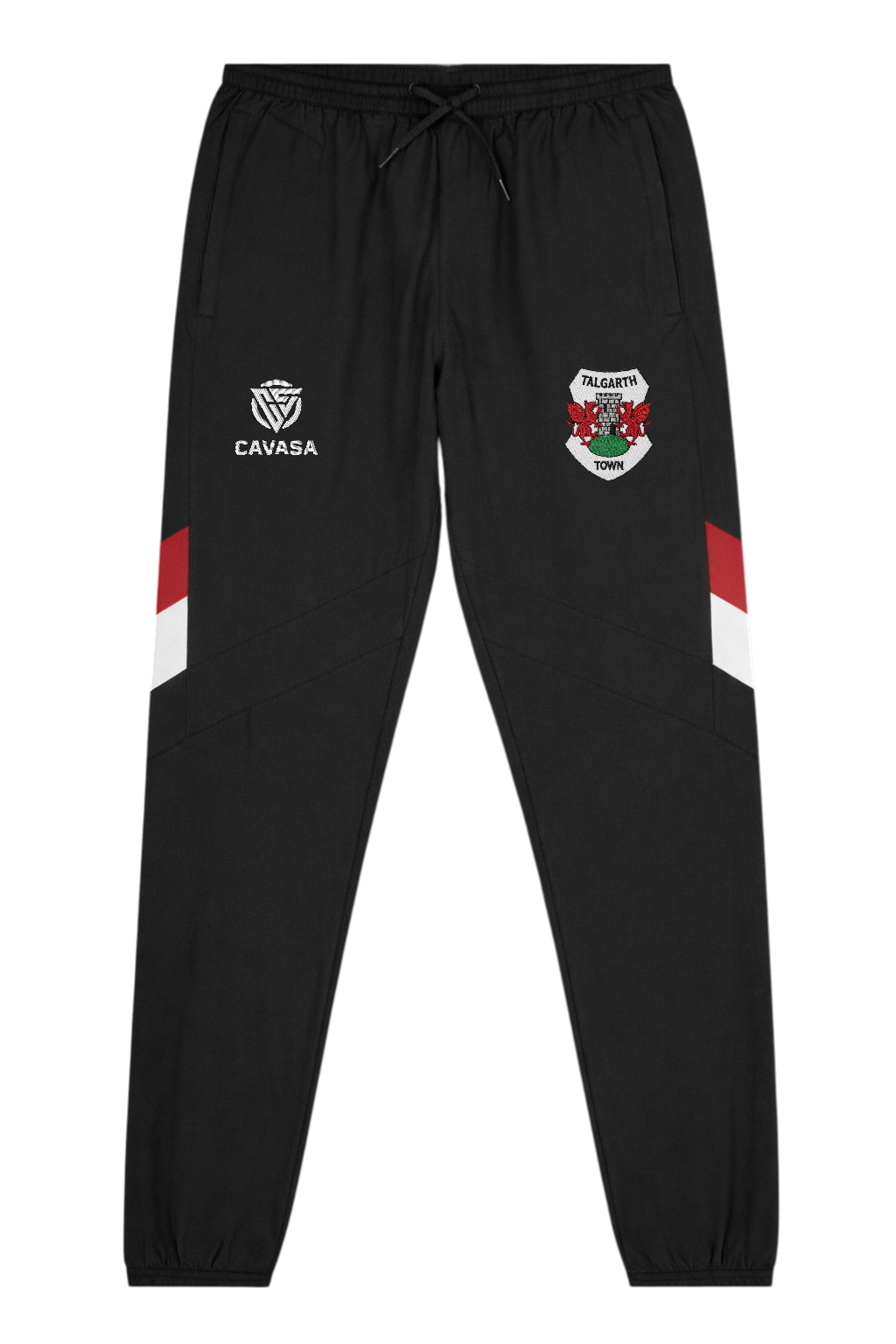 Talgarth Town Black Retro Track Bottoms